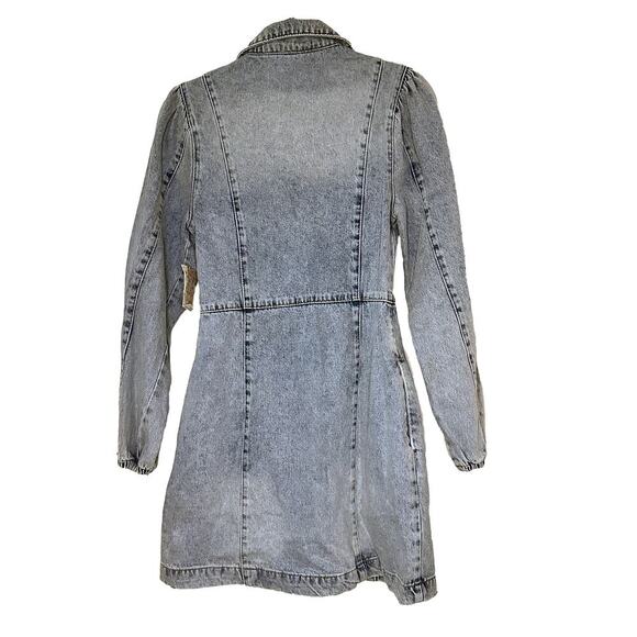 Free People – Mia Denim Mini Dress (Indigo Blue) – S - Picture 4 of 5
